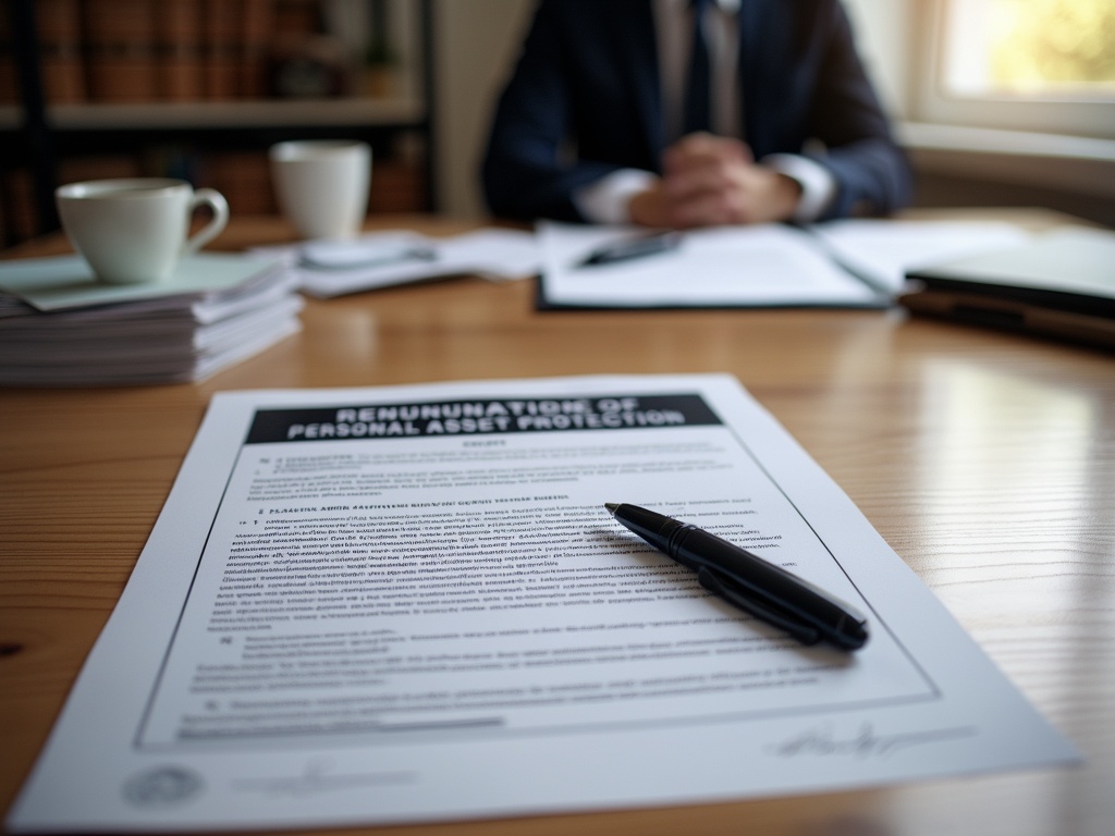 attestation de renonciation à la protection du patrimoine personnel