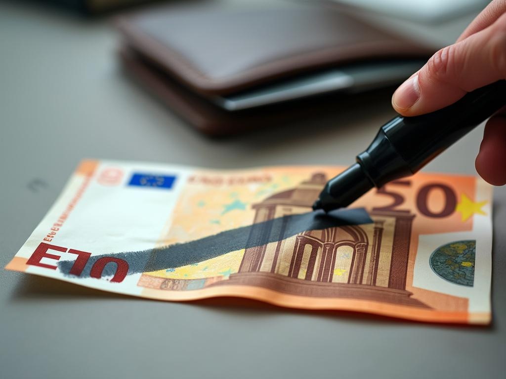 billet marque au feutre noir