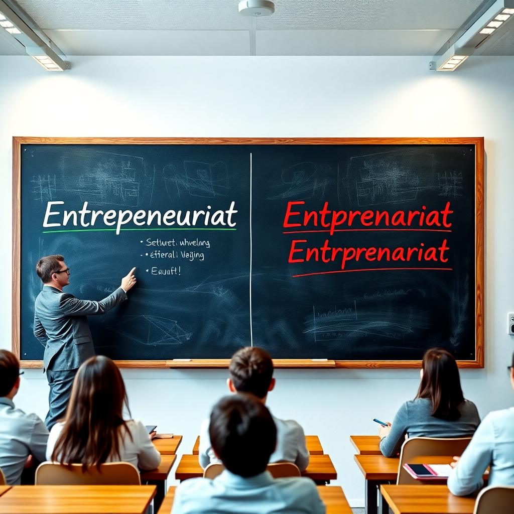 entrepreneuriat et entreprenariat