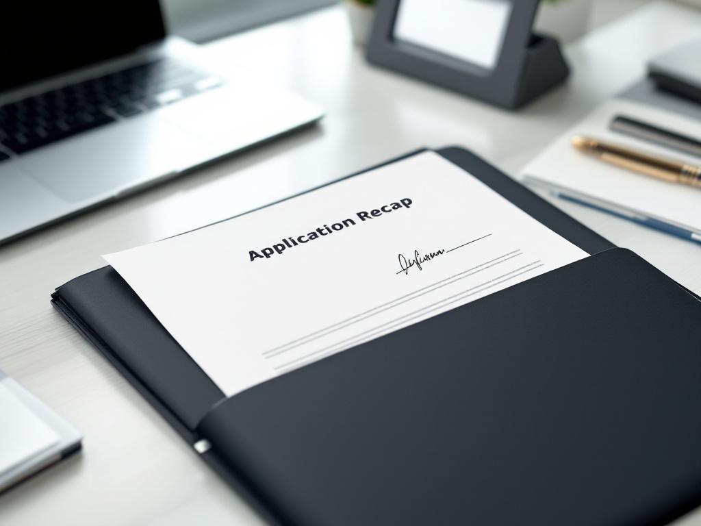 Récapitulatif de votre candidature signé